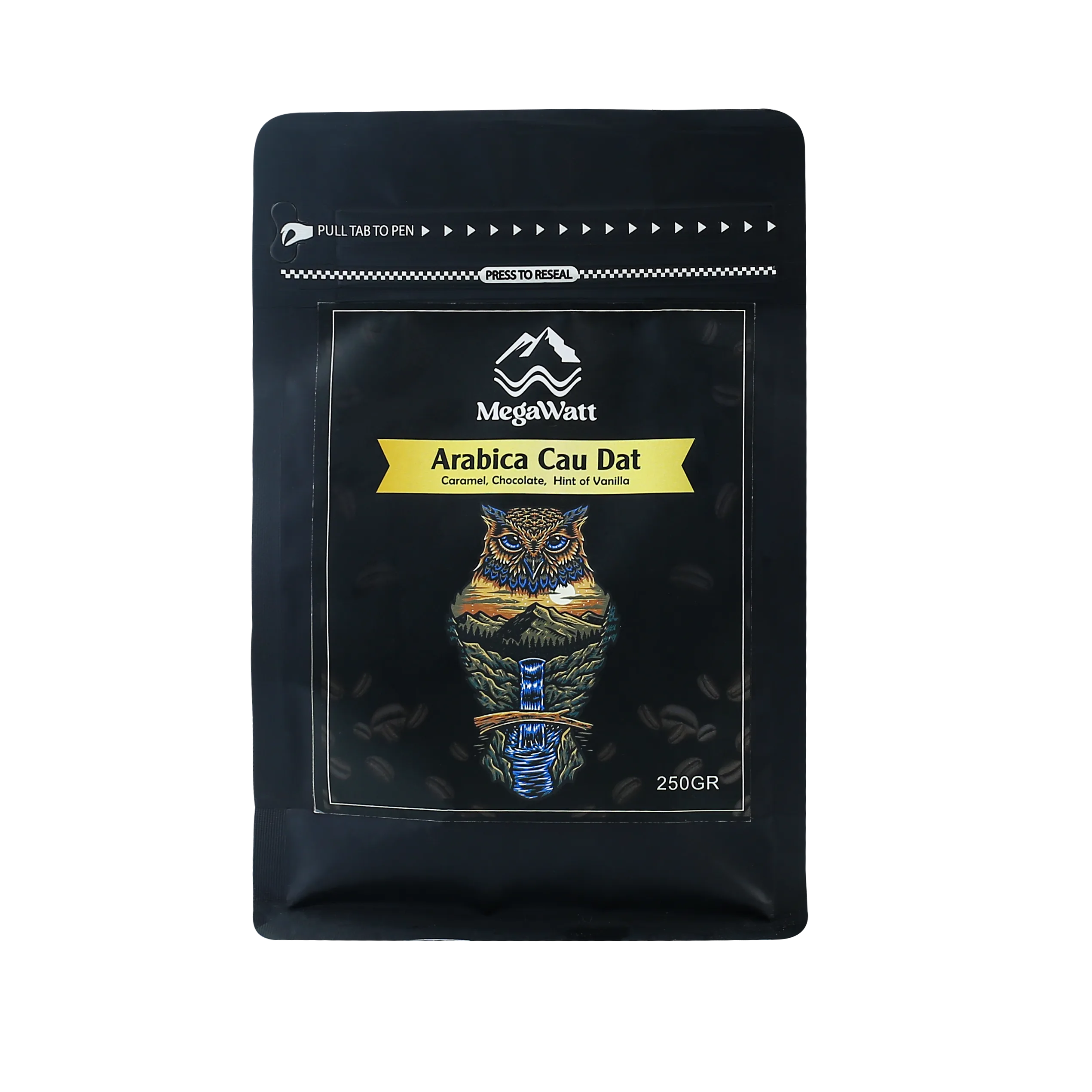 Product pjhoto 250 grams of Megawatt Arabica Coffee Dalat