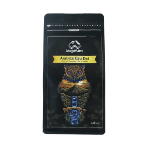 Simple product photo of 500 grams of arabica Cau Dat