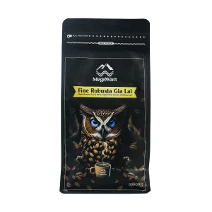 product photo 500 gram Fine Robusta with the Robusta Owl